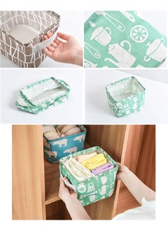 MissTiara Foldable Storage Basket-Set of 6 Small Collapsible Canvas Containers Organizers with Handle for Home Decor or Storing Toys Keys Sundries Little Crafts  - Image 5