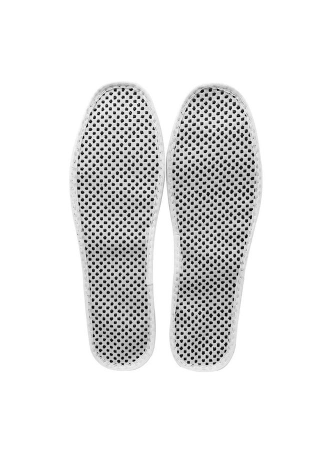 Generic 1 Pair Far Infrared Self-heating Shoe Insoles Magnetic Therapy Massage Insole Cotton Nanotechnology Anti-fatigue Massage Insoles for Men and Women 