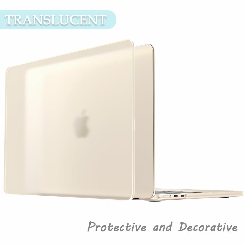 B BELK Compatible with 2026 2025-2022 MacBook Air 13 inch Case, [100% Official Color] Sturdy Cover for Mac Air 13.6" A3449 A3240 A3113 A2681 M5 M4 M3 M2 + Keyboard&Screen Protector, Starlight Clear - Image 5