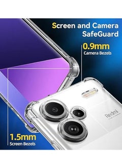 SNBFA Redmi Note 13 Pro Plus 5G Case Cover with Clear Soft TPU Four Corners Airbags Duty Shockproof Anti-Scratch Protective Back Cover for Redmi Note 13 Pro+ 5G  - Image 5