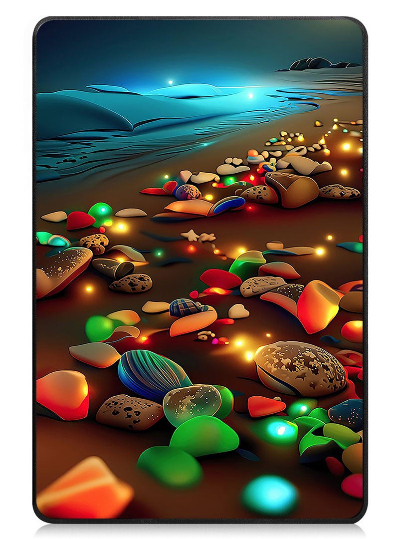 Theodor Protective Flip Case For Lenovo Tab M11 (2024) With Trifold Stand Auto Wake Sleep Shockproof Cover Glowing Stones 1 - Image 1