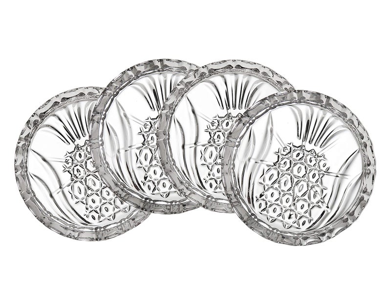 مجموعة من 4 حوامل كؤوس كريستالية على شكل أناناس من شانون