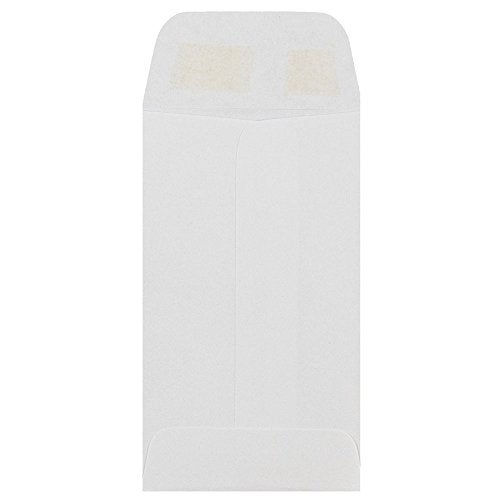 JAM PAPER #3 Coin Business Commercial Envelopes - 2 1/2 x 4 1/4 - White - 50/Pack - Image 2