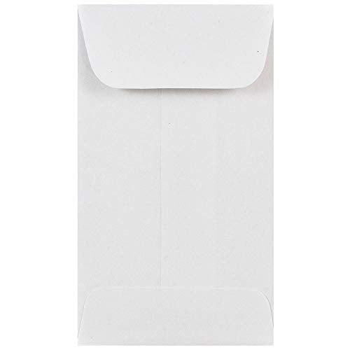 JAM PAPER #3 Coin Business Commercial Envelopes - 2 1/2 x 4 1/4 - White - 50/Pack - Image 4