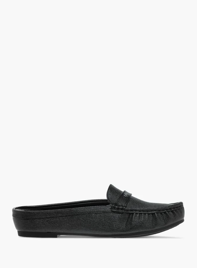 Flora Bella By Shoexpress Womens Textured Slip-On Mules