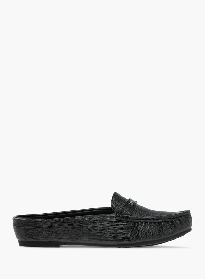 Flora Bella By Shoexpress Womens Textured Slip-On Mules  - Image 3
