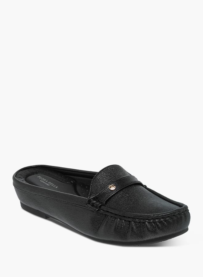 Flora Bella By Shoexpress Womens Textured Slip-On Mules  - Image 1