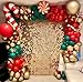 Beaumode Christmas Balloon Garland Arch Kit 160pcs Red Green Balloons for Candy Merry Christmas Party Friendsmas Santa Claus Birthday Holiday Party Decoration Green - Image 4
