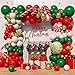 Beaumode Christmas Balloon Garland Arch Kit 160pcs Red Green Balloons for Candy Merry Christmas Party Friendsmas Santa Claus Birthday Holiday Party Decoration Green - Image 2