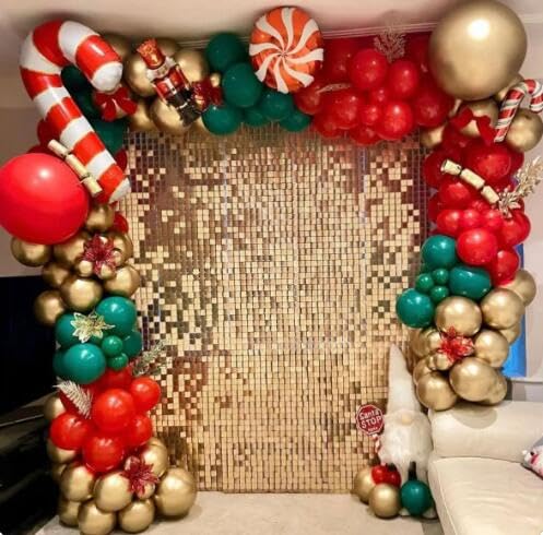Beaumode Christmas Balloon Garland Arch Kit 160pcs Red Green Balloons for Candy Merry Christmas Party Friendsmas Santa Claus Birthday Holiday Party Decoration Green - Image 5
