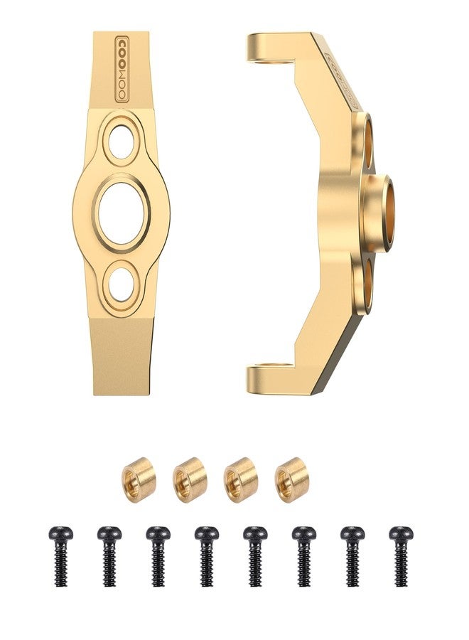 COOWOO Brass Caster Blocks C-Hubs Upgrade Parts for TRX-4M 1/18 RC Crawler Car Total 0.32 Ounce Front Counterweight, 2PCS - Image 1