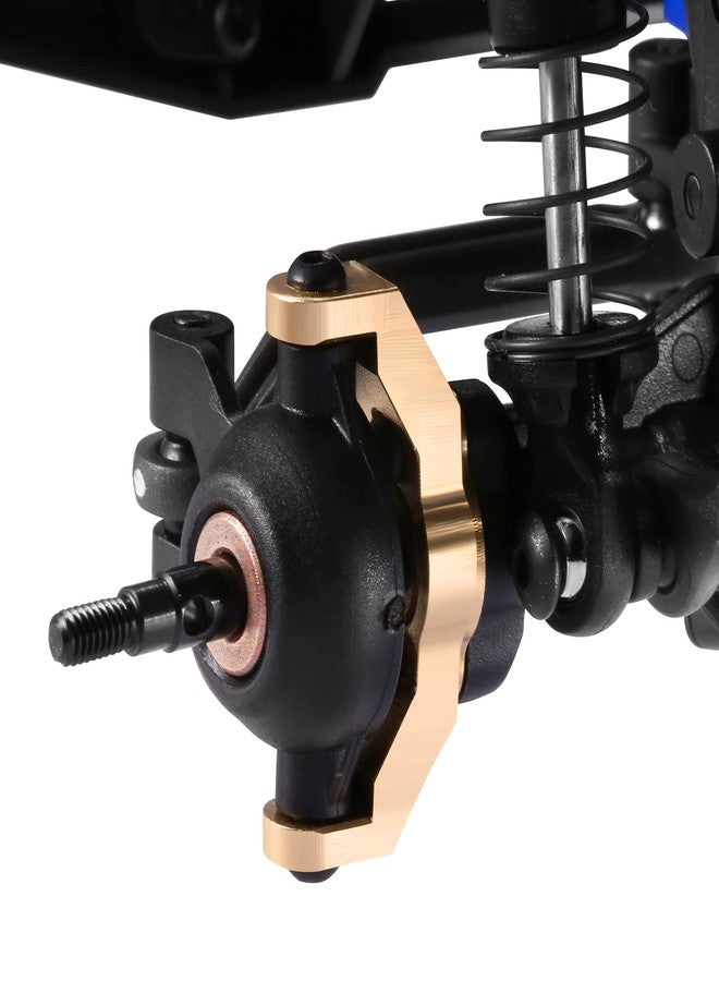 COOWOO Brass Caster Blocks C-Hubs Upgrade Parts for TRX-4M 1/18 RC Crawler Car Total 0.32 Ounce Front Counterweight, 2PCS - Image 4