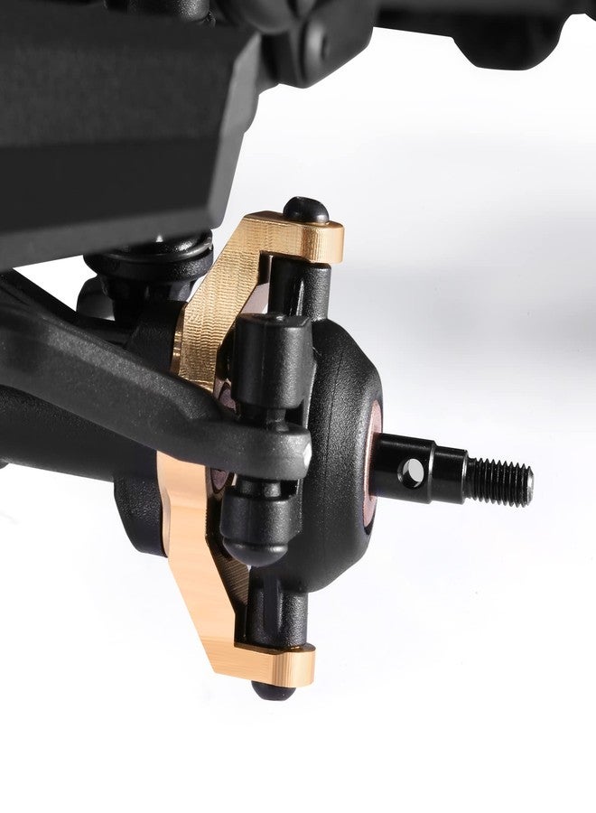 COOWOO Brass Caster Blocks C-Hubs Upgrade Parts for TRX-4M 1/18 RC Crawler Car Total 0.32 Ounce Front Counterweight, 2PCS - Image 5