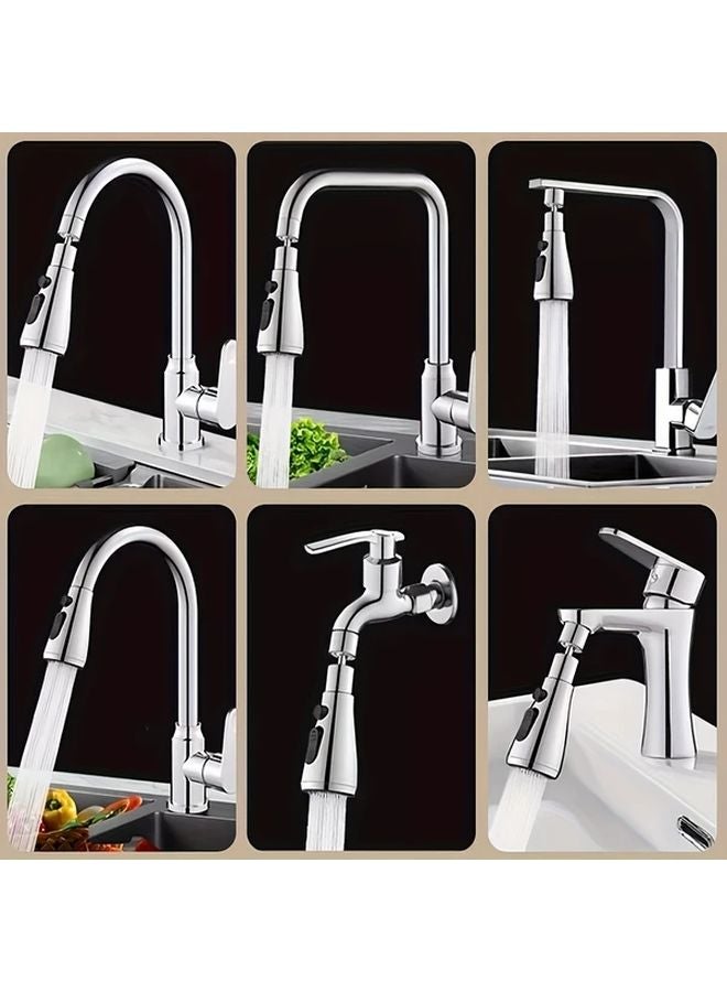 Silvery 360 Rotating Faucet Extender 3 in 1 Anti Splash Spray Head 3 Water Modes - Image 4