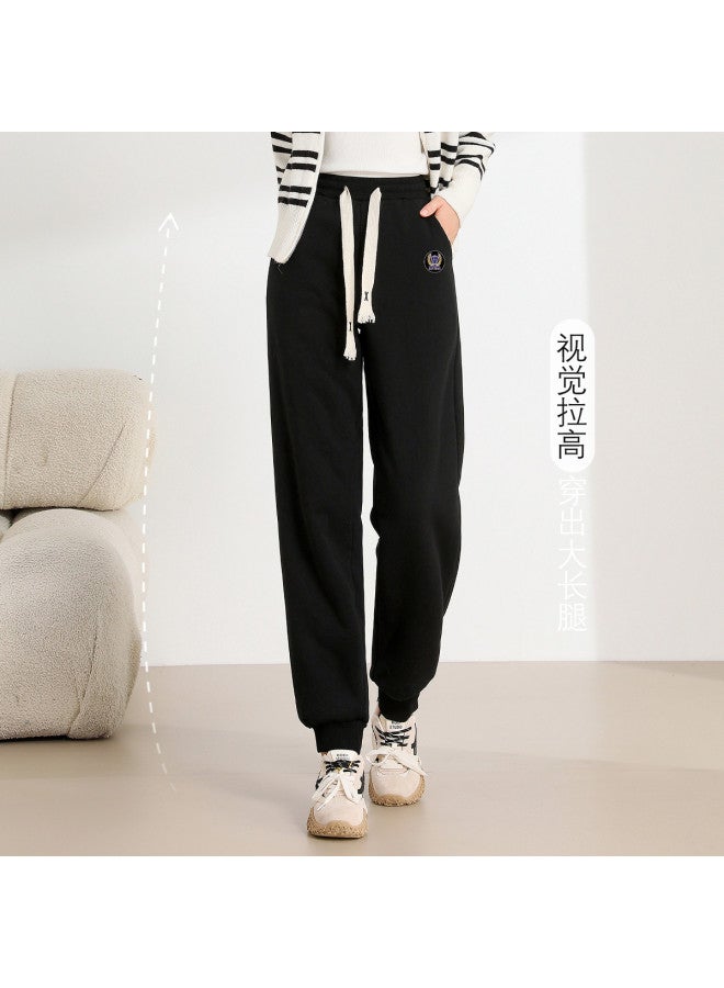 Baleno Autumn Winter Fleece Knitted Casual Pants Women Warm Comfortable Elegant Casual Cuffed Sports Pants - Image 4