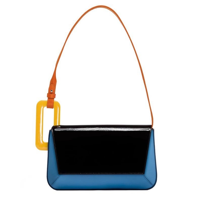 Underarm Bag Female Niche Design Sense 2023 New Popular Geometric Small Square Bag Advanced Texture Portable Shoulder Bag - Image 4