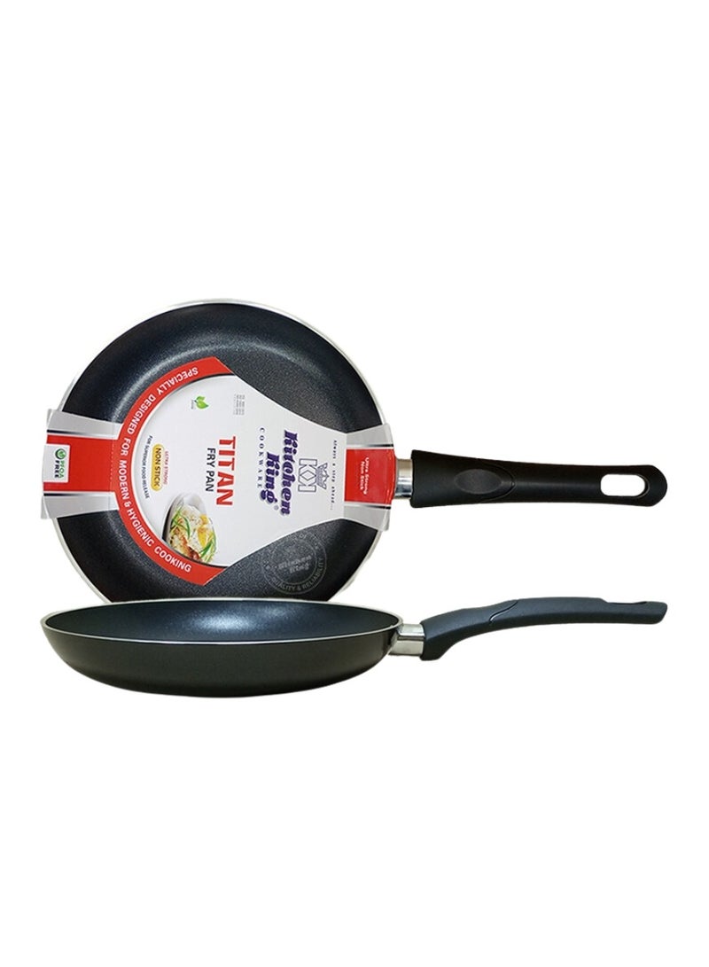 Kitchen King Titan Fry Pan, Non Stick Egg Pan with Heat Resistant Handle, Even Heat, PFOA Free, FDA Approved, Durable & Ideal for Healthy Cooking, 24cm - Image 1