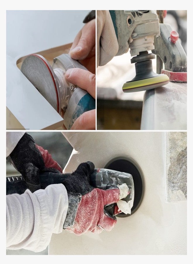 BRSCHNITT Dry Diamond Polishing Pad Set,7pcs 4 inch #50 for Stone Marble Quartz Granite Sanding Disc Countertop Polish Polisher Pads Kit Tools used on Grinder or Polisher - Image 3