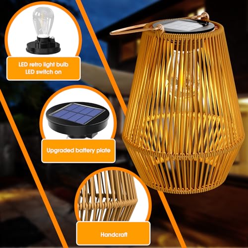 KagoLing Solar Lanterns, KagoLing Solar Lanterns Outdoor Waterproof Gifts for Women Hanging Lights Outdoor Christmas Lamp Lights Decoration for Outside Garden,Yard,Patio,Porch,Trees,Lawn,Pathway Decor, 2 Pack - Image 2