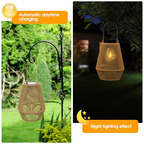 KagoLing Solar Lanterns, KagoLing Solar Lanterns Outdoor Waterproof Gifts for Women Hanging Lights Outdoor Christmas Lamp Lights Decoration for Outside Garden,Yard,Patio,Porch,Trees,Lawn,Pathway Decor, 2 Pack - Image 5