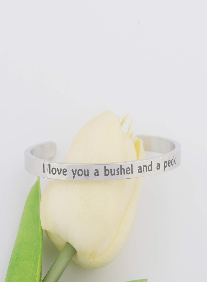 BNQL I Love You a Bushel and a Peck Bracelet Gift for Mom Grandma (cuff) - Image 4