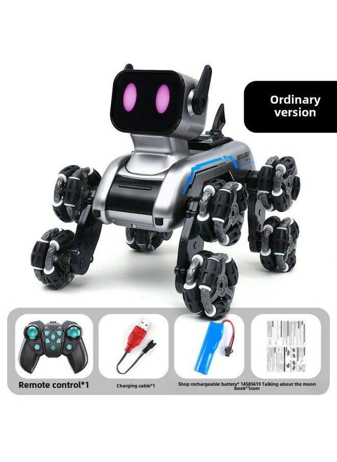 Children's Remote Control Car Intelligent Robot Dog Gesture Induction Deformation Eight Wheel Stunt Electric Mechanical Dog Toy Wholesale-Color:Eight-wheel Stunt Mechanical Dog -Specifications:Luxurious Three Batteries  - Image 1