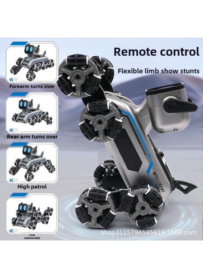 Children's Remote Control Car Intelligent Robot Dog Gesture Induction Deformation Eight Wheel Stunt Electric Mechanical Dog Toy Wholesale-Color:Eight-wheel Stunt Mechanical Dog -Specifications:Luxurious Three Batteries  - Image 2