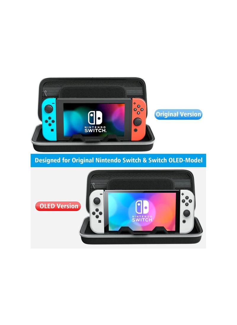 Intag - OIVO Switch OLED Case for Nintendo Switch OLED Accessories, Switch Carrying Case with Stand, Switch Portable Travel Bag with Game Storage for Nintendo Switch/Switch OLED Model (2021) - Image 1