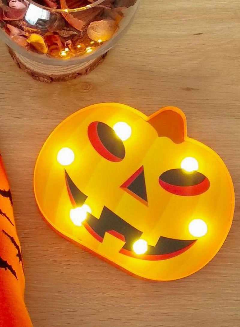 سلة إضاءة هالوين على شكل يقطين باللون البرتقالي قياس 20 في 16 سم - Image 3