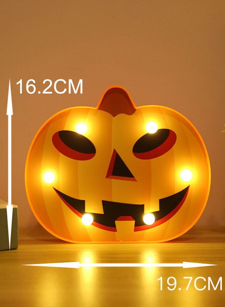 سلة إضاءة هالوين على شكل يقطين باللون البرتقالي قياس 20 في 16 سم - Image 2