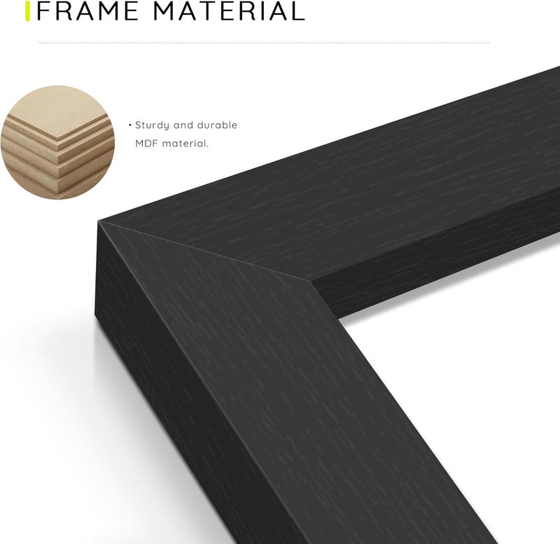 Picrit 8x10 Picture Frame Set of 12, Wall Gallery Photo Frames without Mat, Multi Photo Display for Home Decor, Black - Image 4