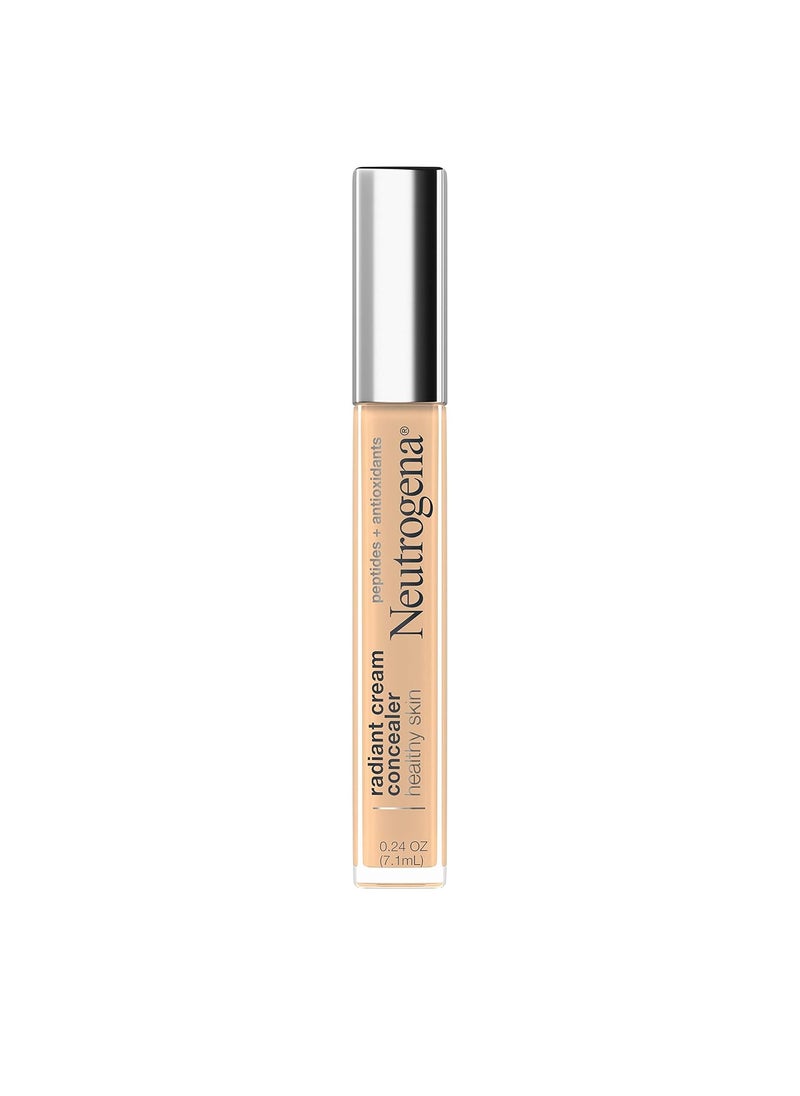 Neutrogena Neutrogena Healthy Skin Radiant Brightening Cream Concealer with Peptides  Vitamin E AntioxidantLightweight Perfecting ConcealerNonComedogenicBisque LightMedium 02 neutral undertones024 oz  - Image 1