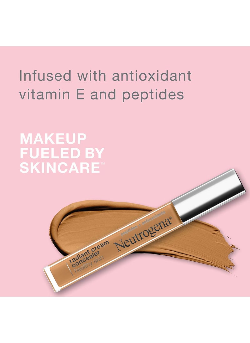Neutrogena Neutrogena Healthy Skin Radiant Brightening Cream Concealer with Peptides  Vitamin E AntioxidantLightweight Perfecting ConcealerNonComedogenicBisque LightMedium 02 neutral undertones024 oz  - Image 3