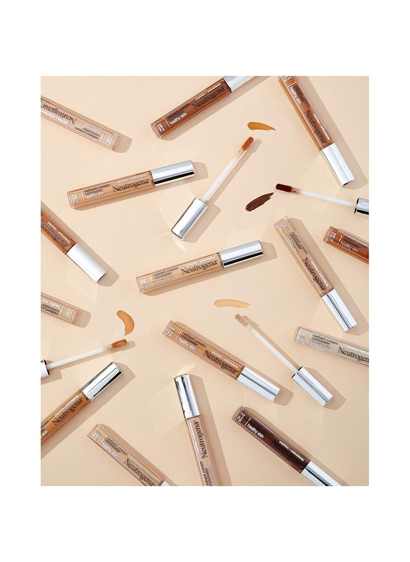 Neutrogena Neutrogena Healthy Skin Radiant Brightening Cream Concealer with Peptides  Vitamin E AntioxidantLightweight Perfecting ConcealerNonComedogenicBisque LightMedium 02 neutral undertones024 oz  - Image 2