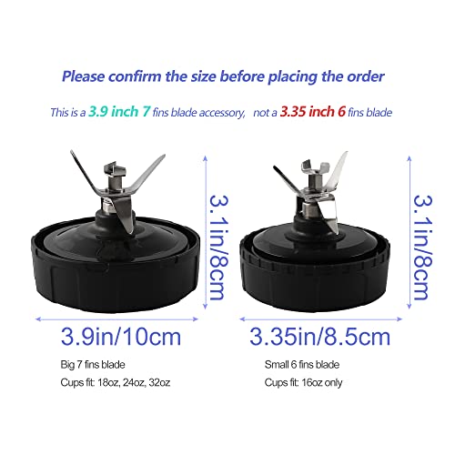 PODCAY 1-pack Extractor Blade Assembly 7 Fins Ninja Blender Blade Ninja Blender Replacement Parts Compatible with Ninja Blenders Auto iQ BL480 BL482 BL642 BL682 NN102 - Image 2