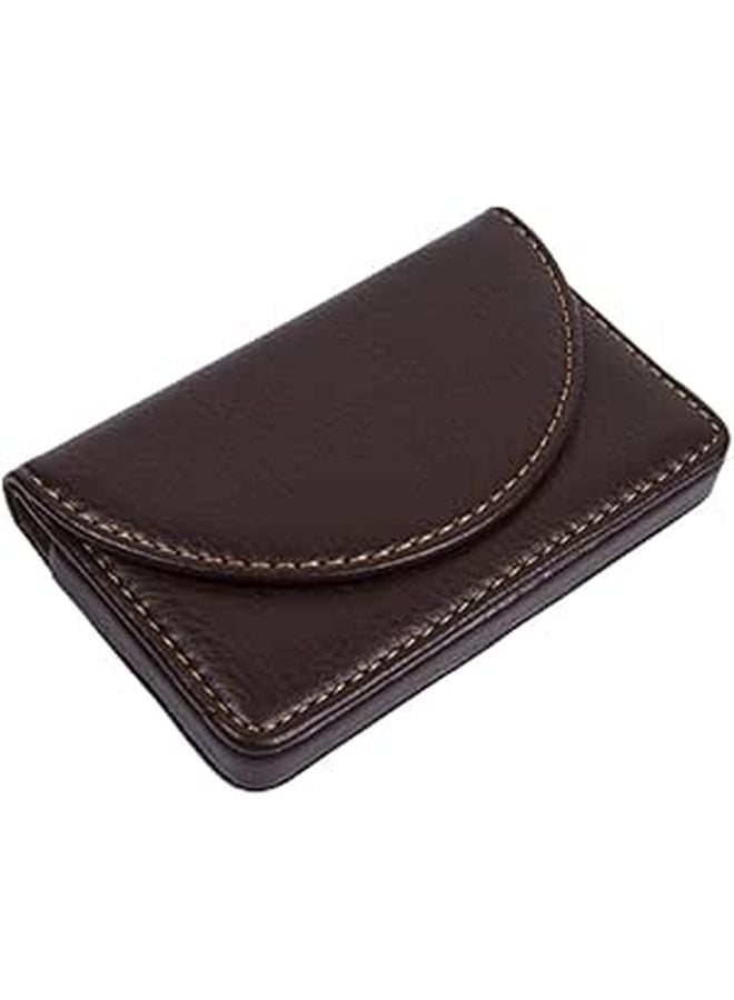Magnetic Shut Leather Business Card Holder Case Organizer For Men And Women - Image 1