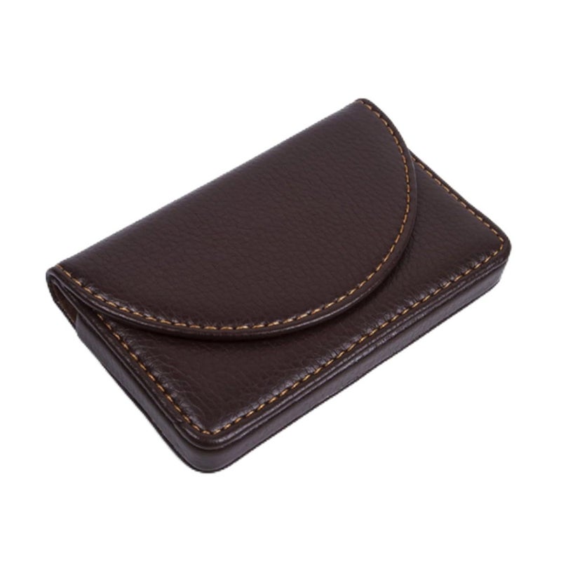 Magnetic Shut Leather Business Card Holder Case Organizer For Men And Women - Image 2