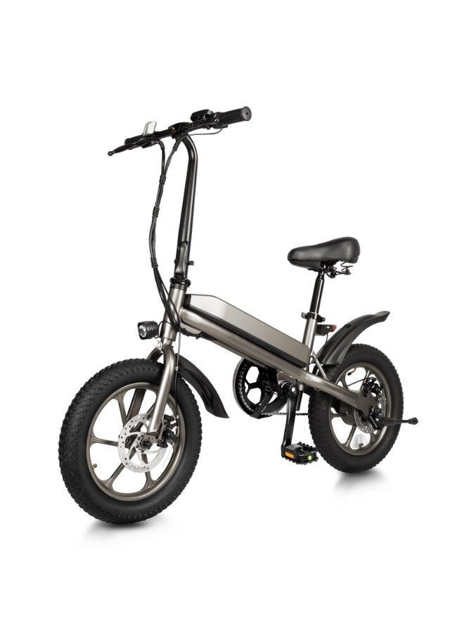 TFSMILEE Electric Bike, 16"x3" Fat Tire Folding Ebike for Adults, 500W Peak Motor with Pedal Assist, Adjustable Seat, 45 KM Range, Dual Disc Brakes, 36V Battery - Image 1