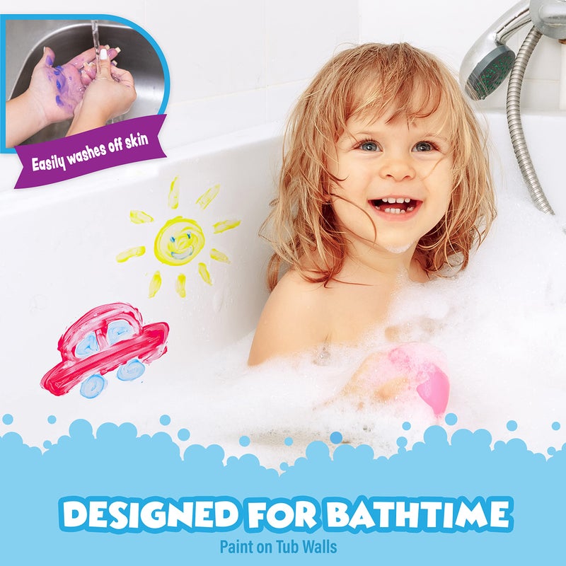 Tub WorksÂ® Bath Paint Soap Bath Toy, Neon 6 Pack | Non-Toxic | Washable Bathtub Paint for Finger Painting on Tub Walls | Ideal Toddler Bath Toys for Creative Play | Easy to Clean, Fun Paint Soap - Image 4