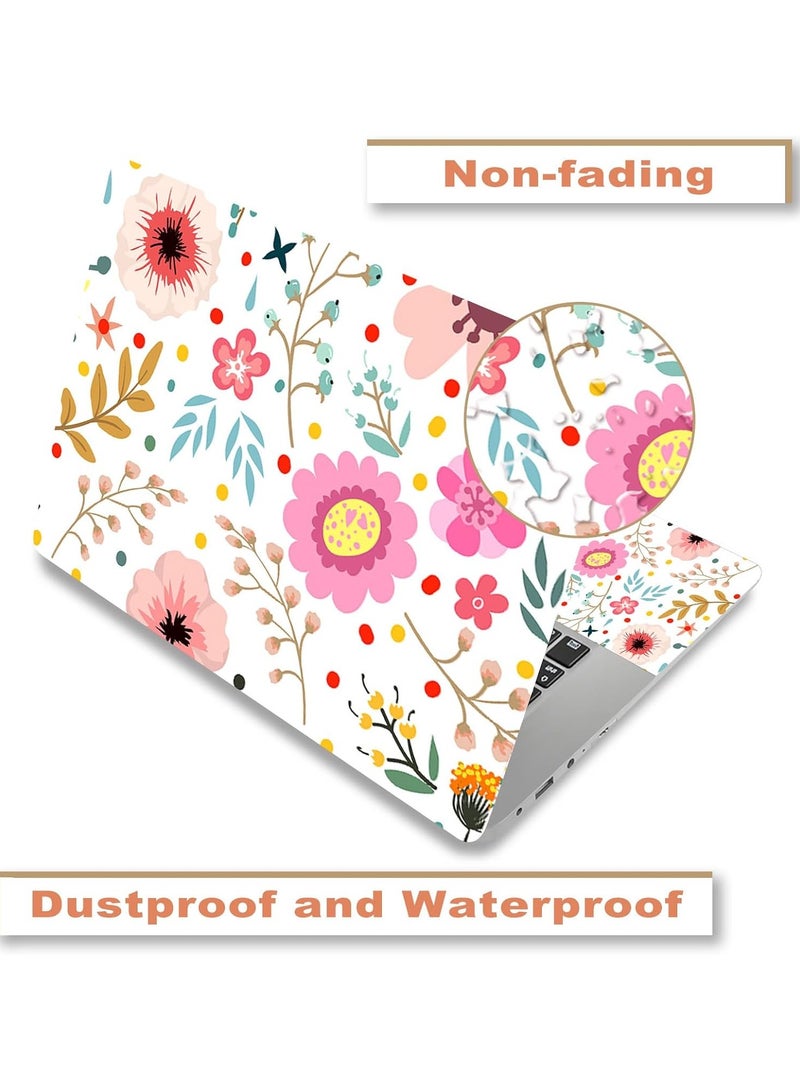 Today Idea Laptop Skin Sticker Decal,12" 13" 13.3" 14" 15" 15.4" 15.6 inch Laptop Vinyl Skin Sticker Cover Art Protector Notebook PC (2 Wrist Pad Skins Included), Decorative Waterproof, Flower Plants - Image 3