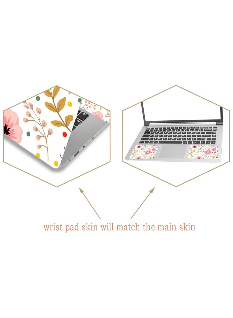 Today Idea Laptop Skin Sticker Decal,12" 13" 13.3" 14" 15" 15.4" 15.6 inch Laptop Vinyl Skin Sticker Cover Art Protector Notebook PC (2 Wrist Pad Skins Included), Decorative Waterproof, Flower Plants - Image 4