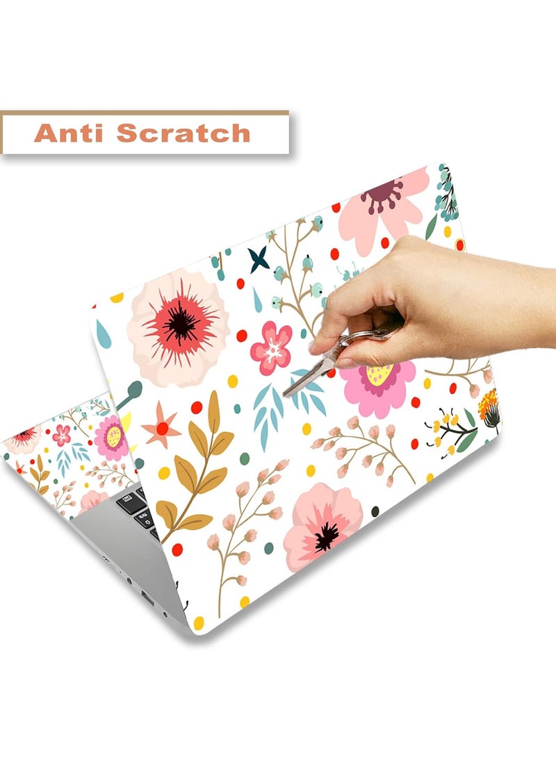 Today Idea Laptop Skin Sticker Decal,12" 13" 13.3" 14" 15" 15.4" 15.6 inch Laptop Vinyl Skin Sticker Cover Art Protector Notebook PC (2 Wrist Pad Skins Included), Decorative Waterproof, Flower Plants - Image 2
