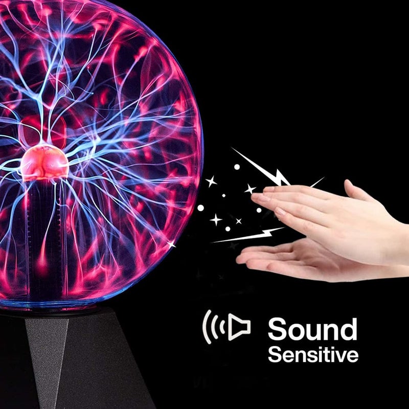 mcoplus 7 Inch Plasma Ball, Plasma Lamp/Light, Plasma Electric Nebula Lightening Ball, Touch & Sound Sensitive, for Parties, Home, Decorations, Gift for Holiday and Birthday, Novelty - Image 4