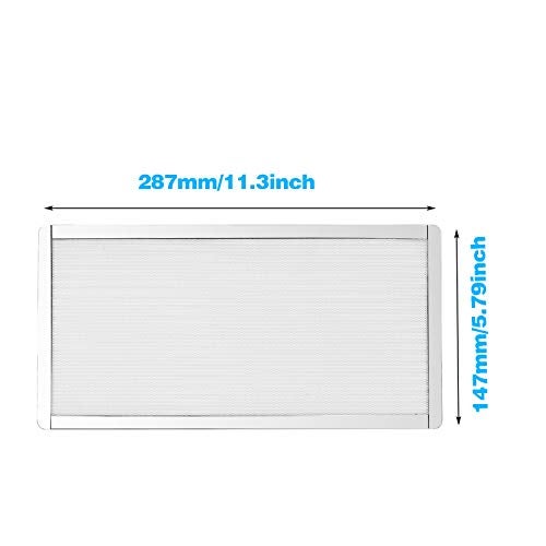 PANO-MOUNTS 287mm 140mm x 2 PC Fan Dust Mesh Filter 11.3inch x 5.79inch PVC Computer PC Case Dust Proof Filter Cover Magnetic White 2-Pack - Image 4