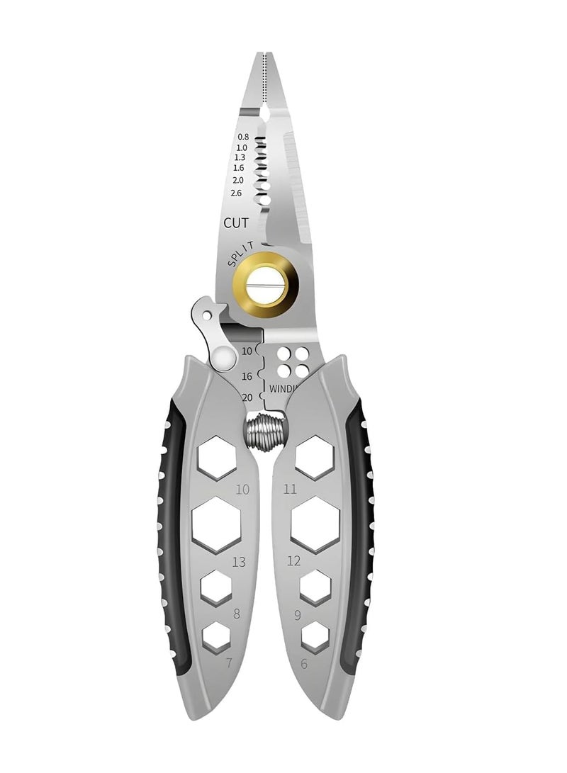 Duravel Duravel 7-Inch Multipurpose Wire Stripper, Self-Adjusting, Stripping, Cutting and Crimping  - Image 1