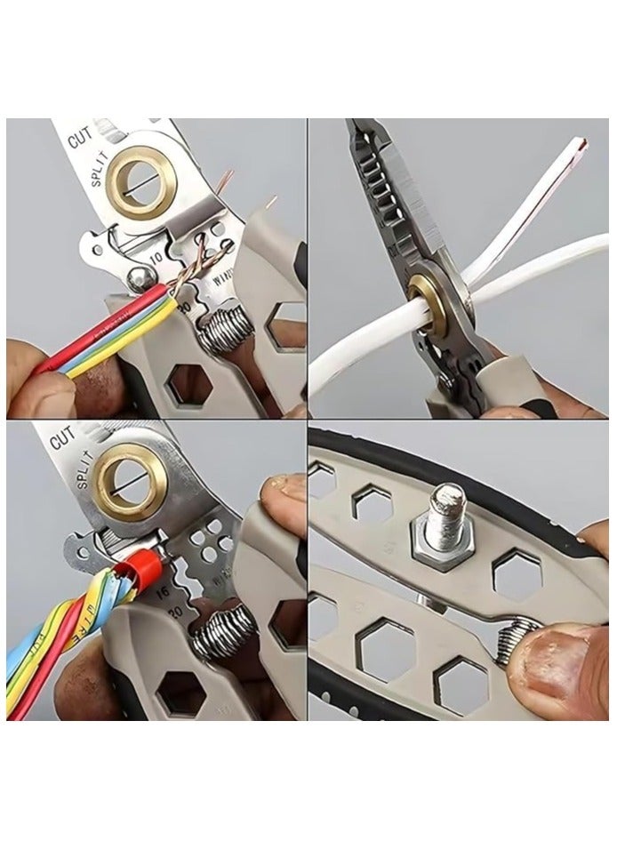 Duravel Duravel 7-Inch Multipurpose Wire Stripper, Self-Adjusting, Stripping, Cutting and Crimping  - Image 2