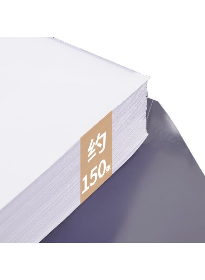 Simaa 20-Pack A4 Button Closure Transparent File Folders For Students, Striped Thickened Subject Folders, Waterproof Exam Paper Document Storage Folders, File Folders 20096 - Image 1