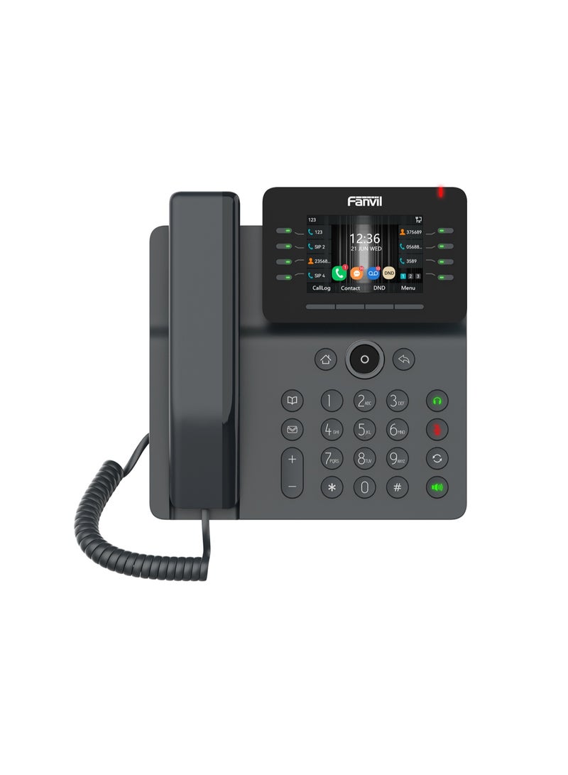 Fanvil V64 Prime Business Phone - 3.5-Inch Color LCD, 12 SIP Lines, HD Audio, Dual Gigabit Ports, PoE, 6-Party Conference for Business Offices - Image 1