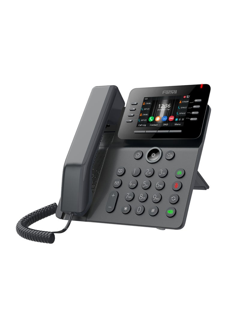 Fanvil V64 Prime Business Phone - 3.5-Inch Color LCD, 12 SIP Lines, HD Audio, Dual Gigabit Ports, PoE, 6-Party Conference for Business Offices - Image 2