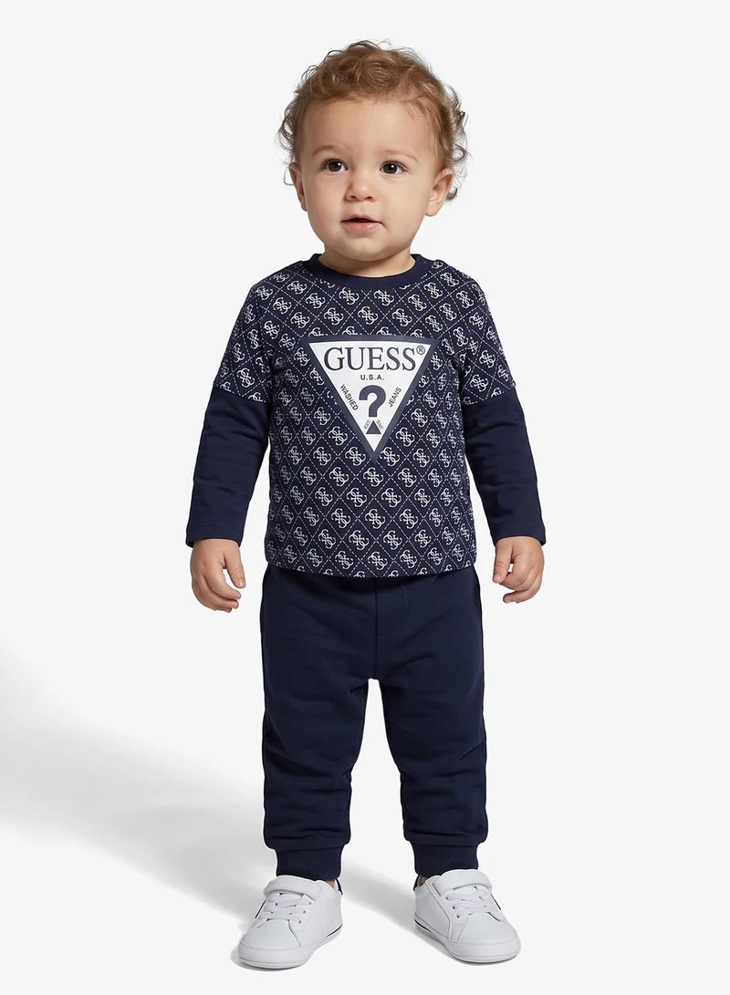 Guess Kids Set Long Sleeve  T-Shirt+Active Pants
